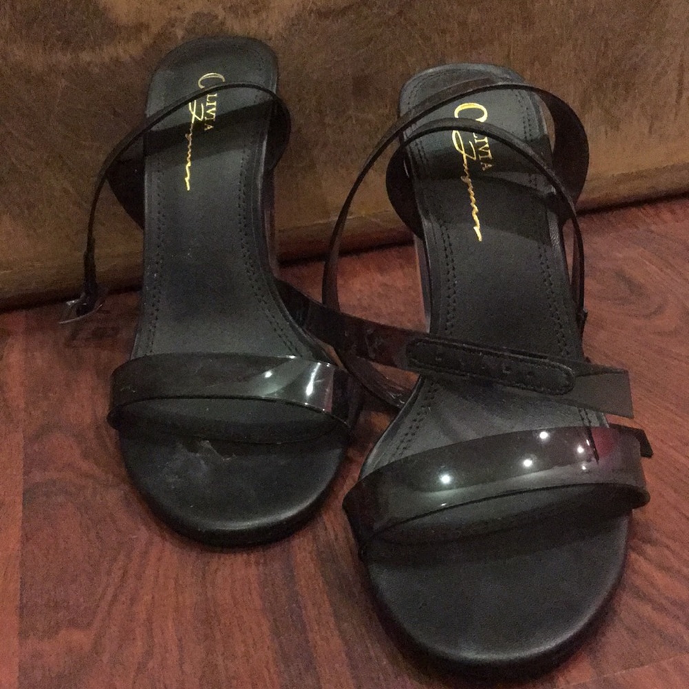 Black Strapped High Heels